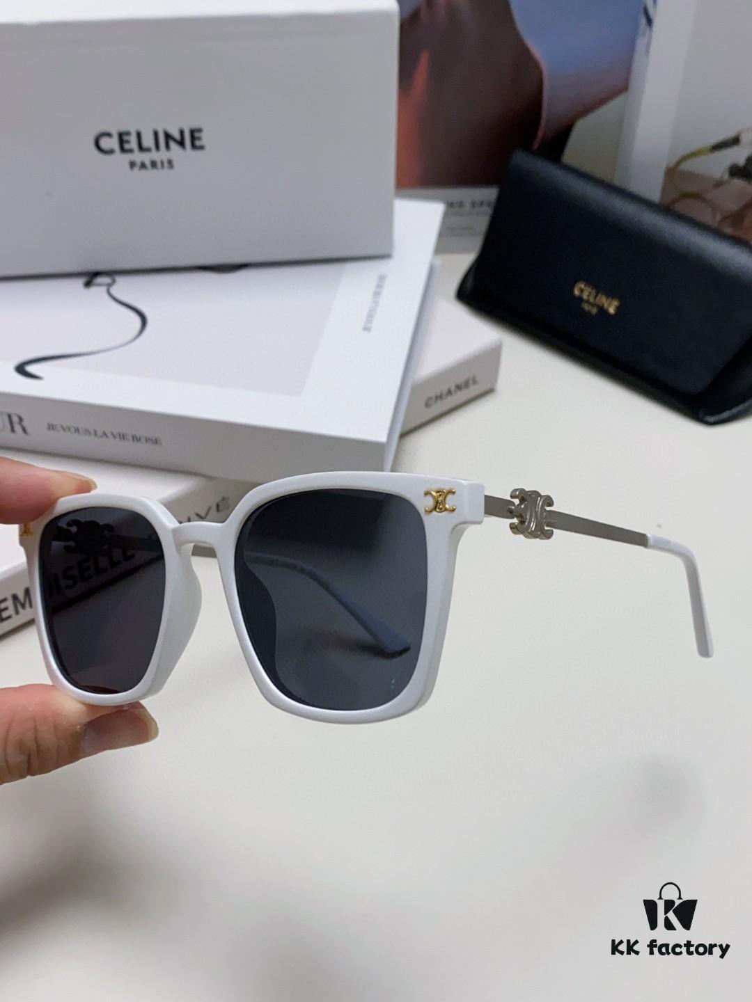 6931fa823a89a121ed54b698 CELINE Red Book Popular Metal-Decorated Logo Simple Frame Sunglasses 6 Colors