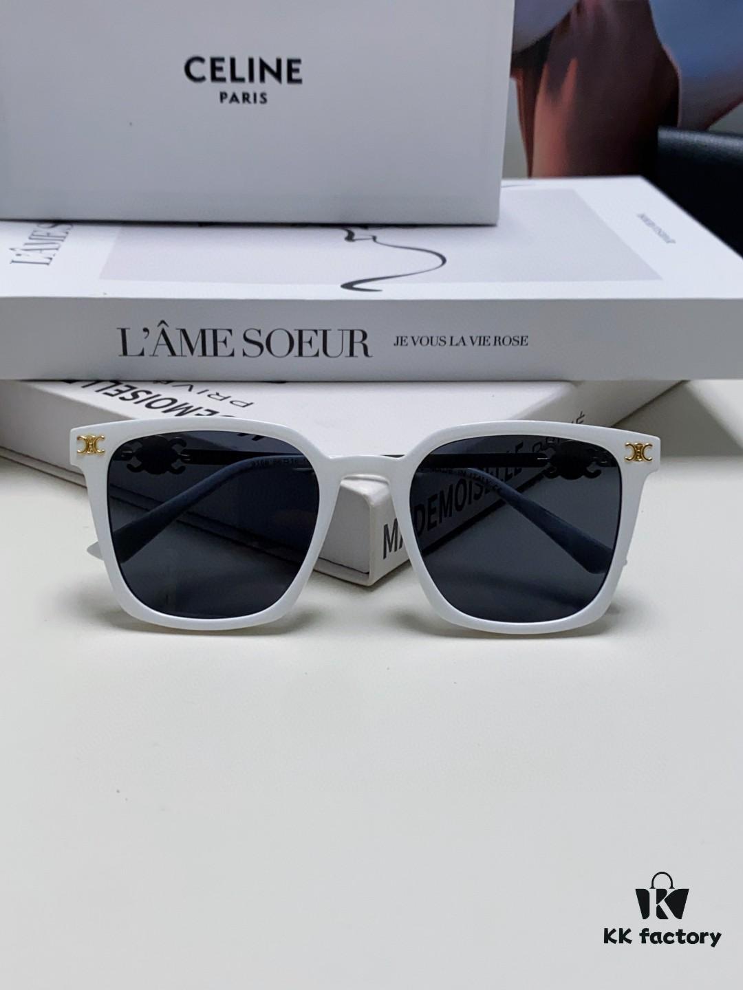 6931fa823a89a121ed54b699 CELINE Red Book Popular Metal-Decorated Logo Simple Frame Sunglasses 6 Colors