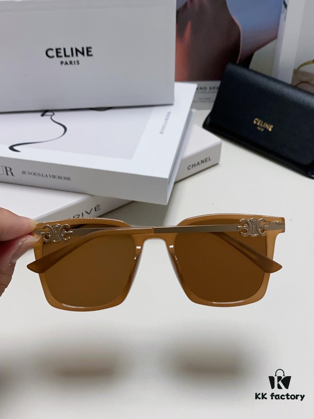 6931fa833a89a121ed54b6a1 CELINE Red Book Popular Metal-Decorated Logo Simple Frame Sunglasses 6 Colors