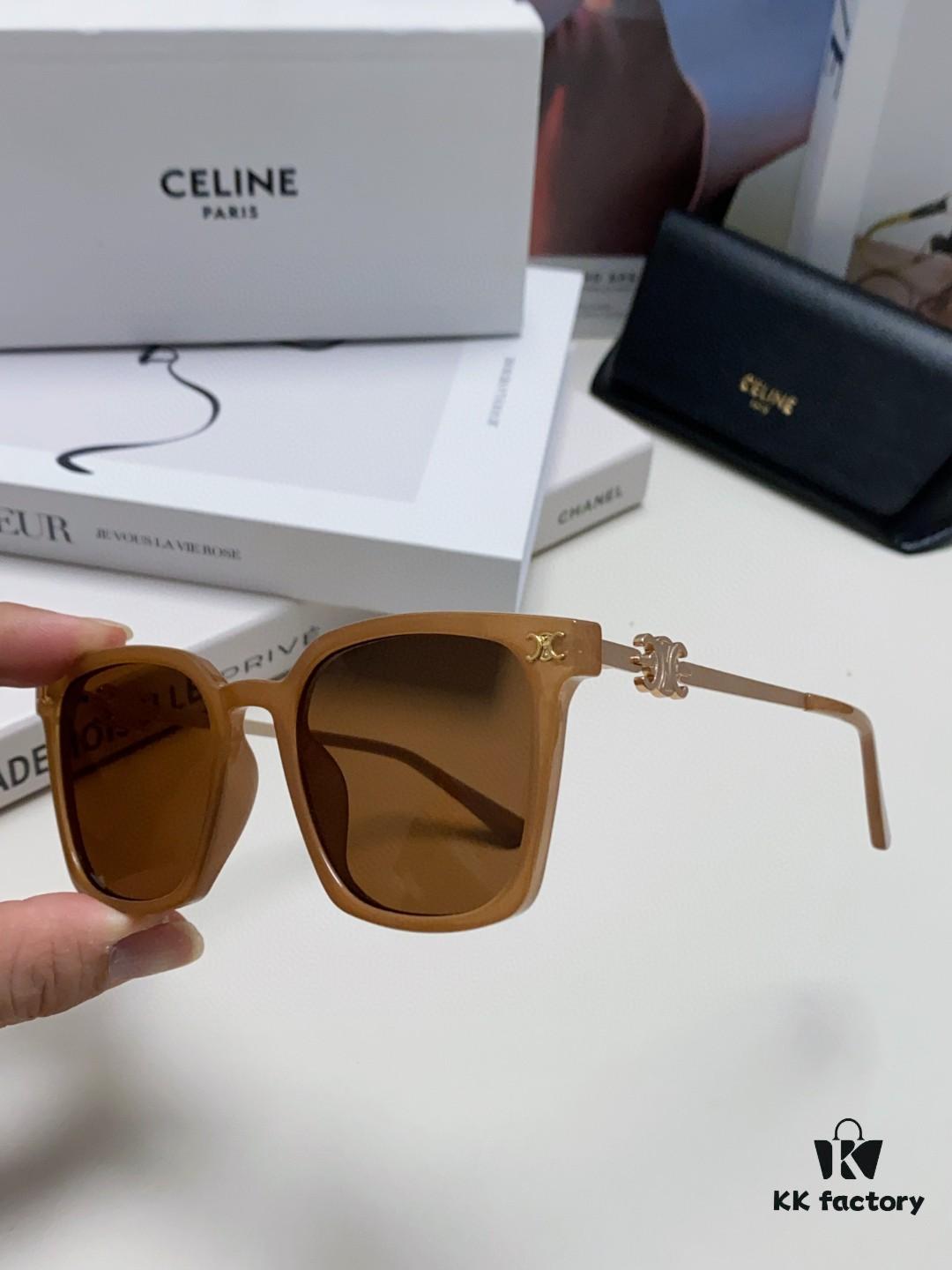 6931fa833a89a121ed54b6a2 CELINE Red Book Popular Metal-Decorated Logo Simple Frame Sunglasses 6 Colors