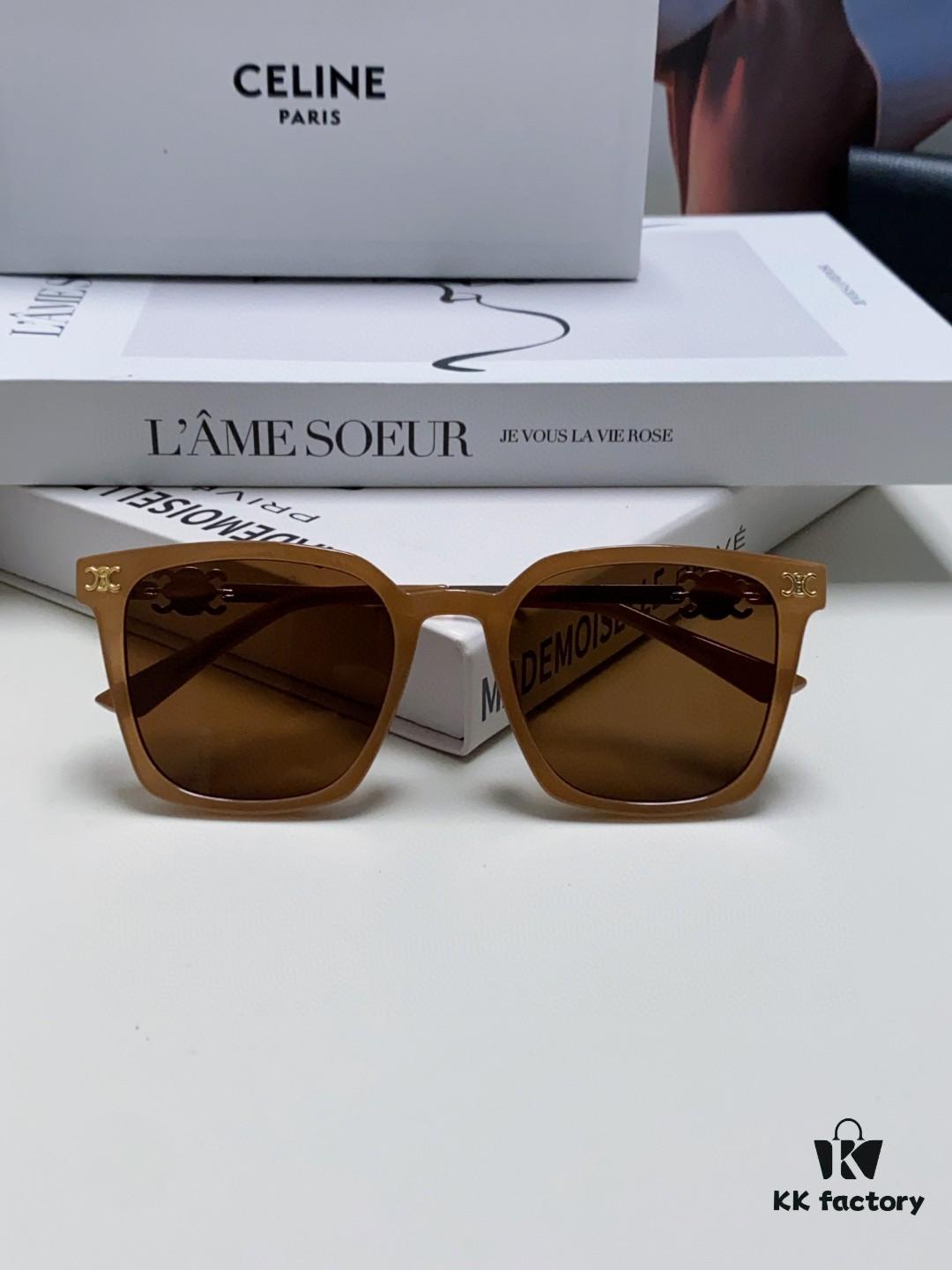 6931fa833a89a121ed54b6a3 CELINE Red Book Popular Metal-Decorated Logo Simple Frame Sunglasses 6 Colors