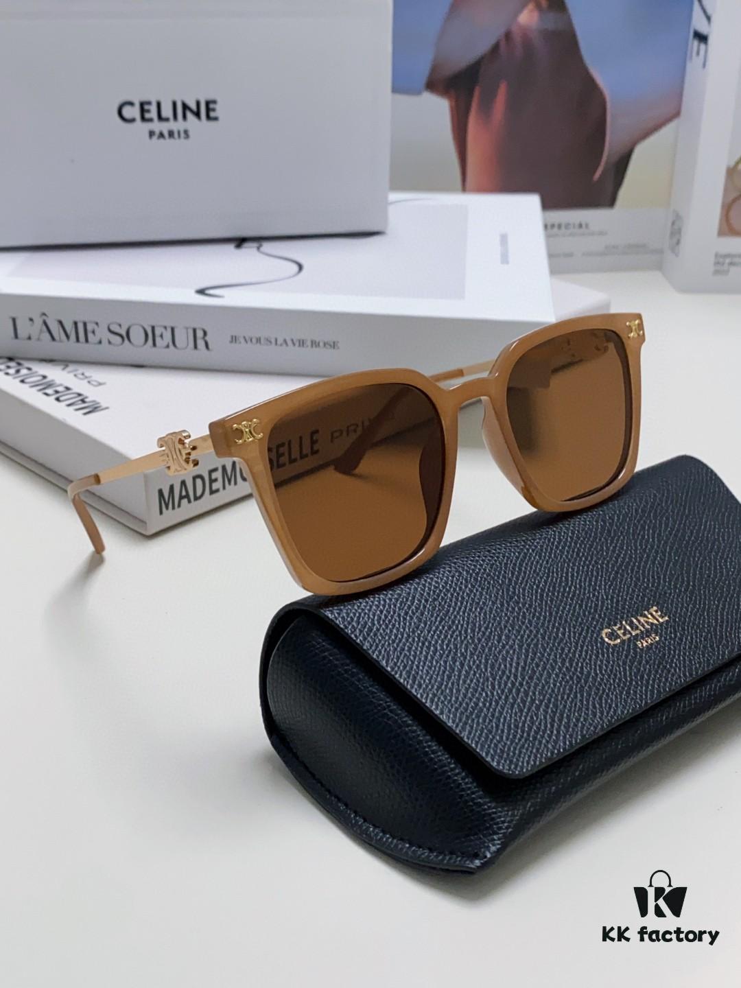 6931fa833a89a121ed54b6a4 CELINE Red Book Popular Metal-Decorated Logo Simple Frame Sunglasses 6 Colors