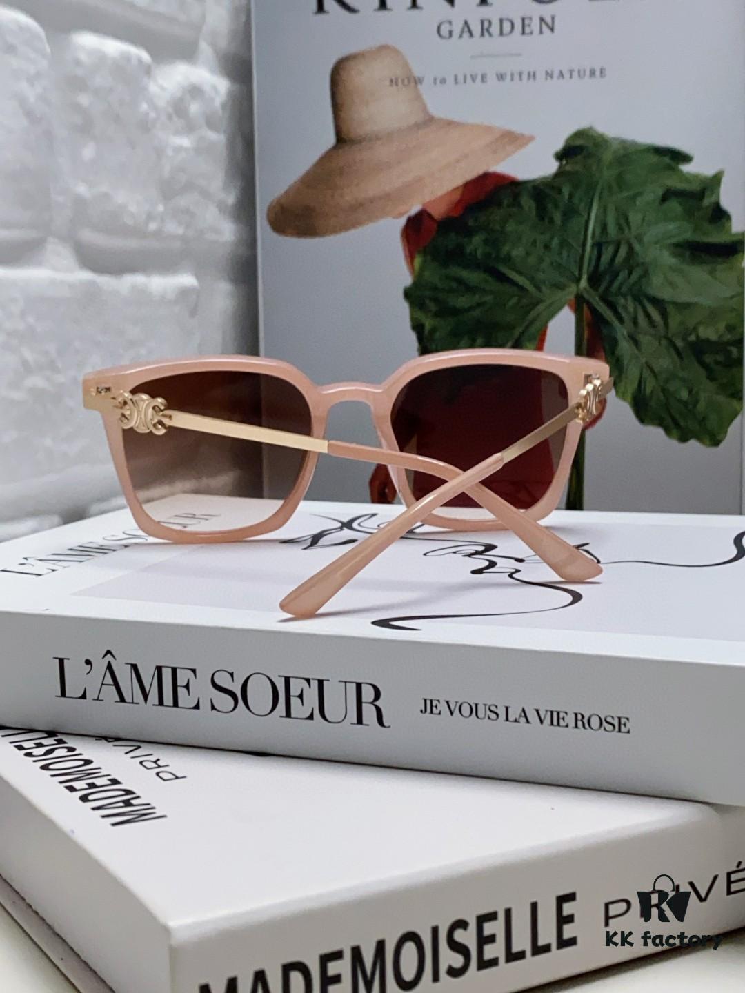 6931fa843a89a121ed54b6aa CELINE Red Book Popular Metal-Decorated Logo Simple Frame Sunglasses 6 Colors