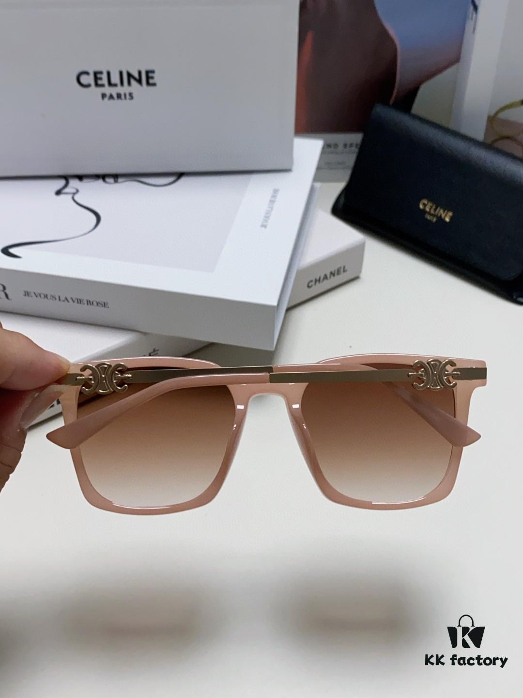 6931fa843a89a121ed54b6ac CELINE Red Book Popular Metal-Decorated Logo Simple Frame Sunglasses 6 Colors