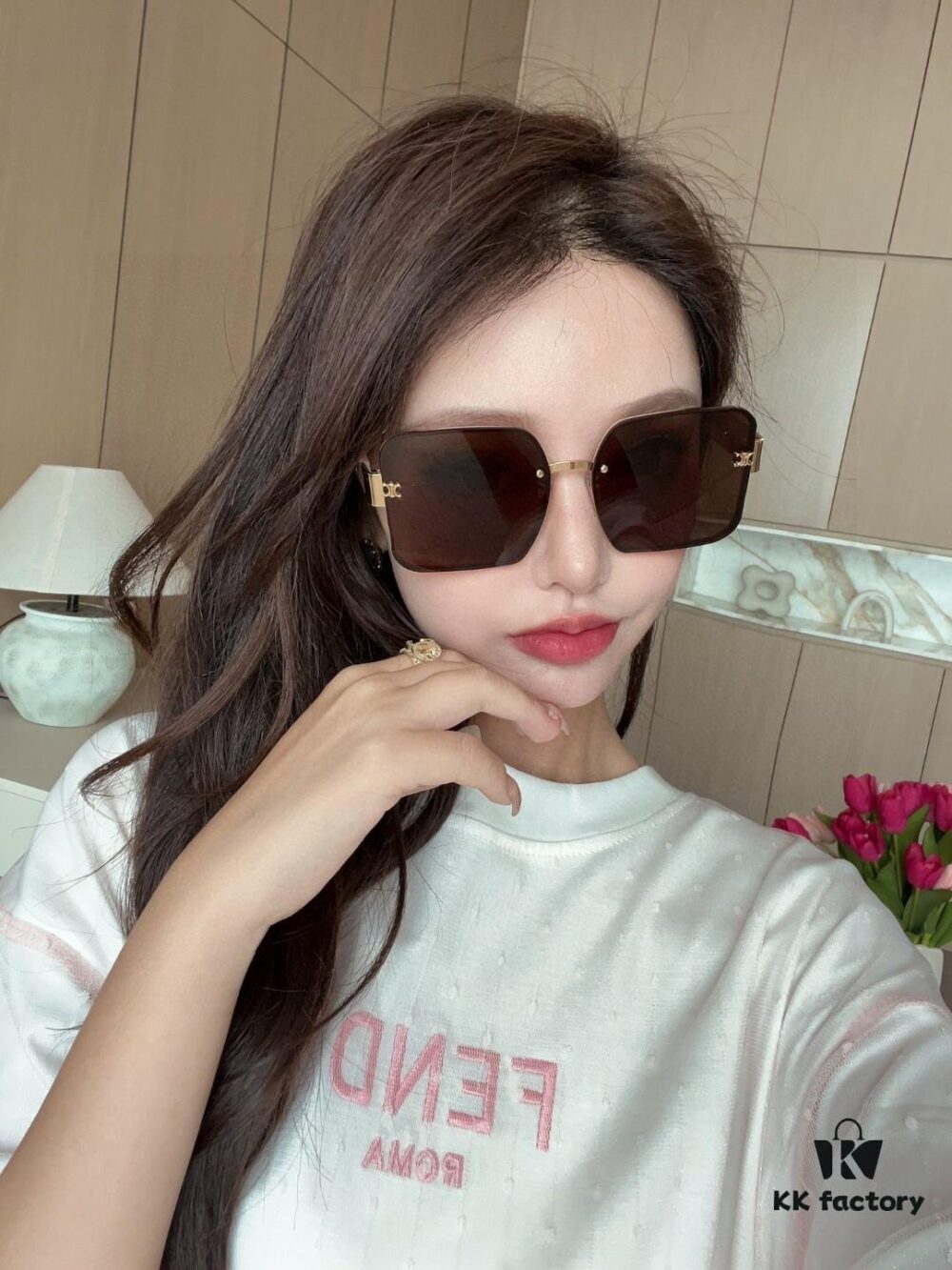 6931fa863a89a121ed54b6c4 Celine Official Website Latest Top-Quality Edge-Cut Retro Unframed Sunglasses for Women, Stylish UV-Protective Square Sun Glasses with Slimming Effect, Unisex Fashion Eyewear