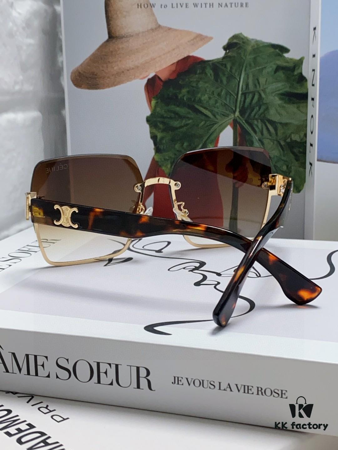 6931fa863a89a121ed54b6c7 Celine Official Website Latest Top-Quality Edge-Cut Retro Unisex Square Sunglasses for Women and Men, Frameless UV Protection Stylish Slimming Sun Glasses