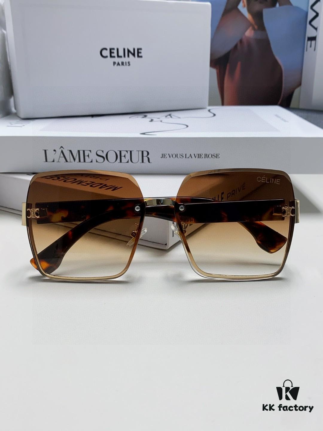 6931fa863a89a121ed54b6cb Celine Official Website Latest Top-Quality Edge-Cut Retro Unisex Square Sunglasses for Women and Men, Frameless UV Protection Stylish Slimming Sun Glasses