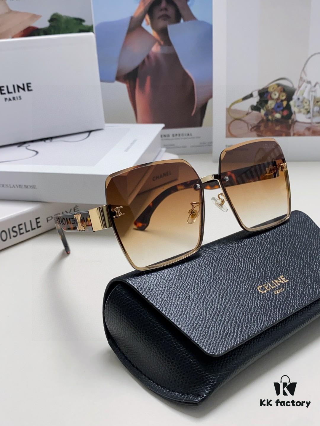 6931fa863a89a121ed54b6cc Celine Official Website Latest Top-Quality Edge-Cut Retro Unisex Square Sunglasses for Women and Men, Frameless UV Protection Stylish Slimming Sun Glasses