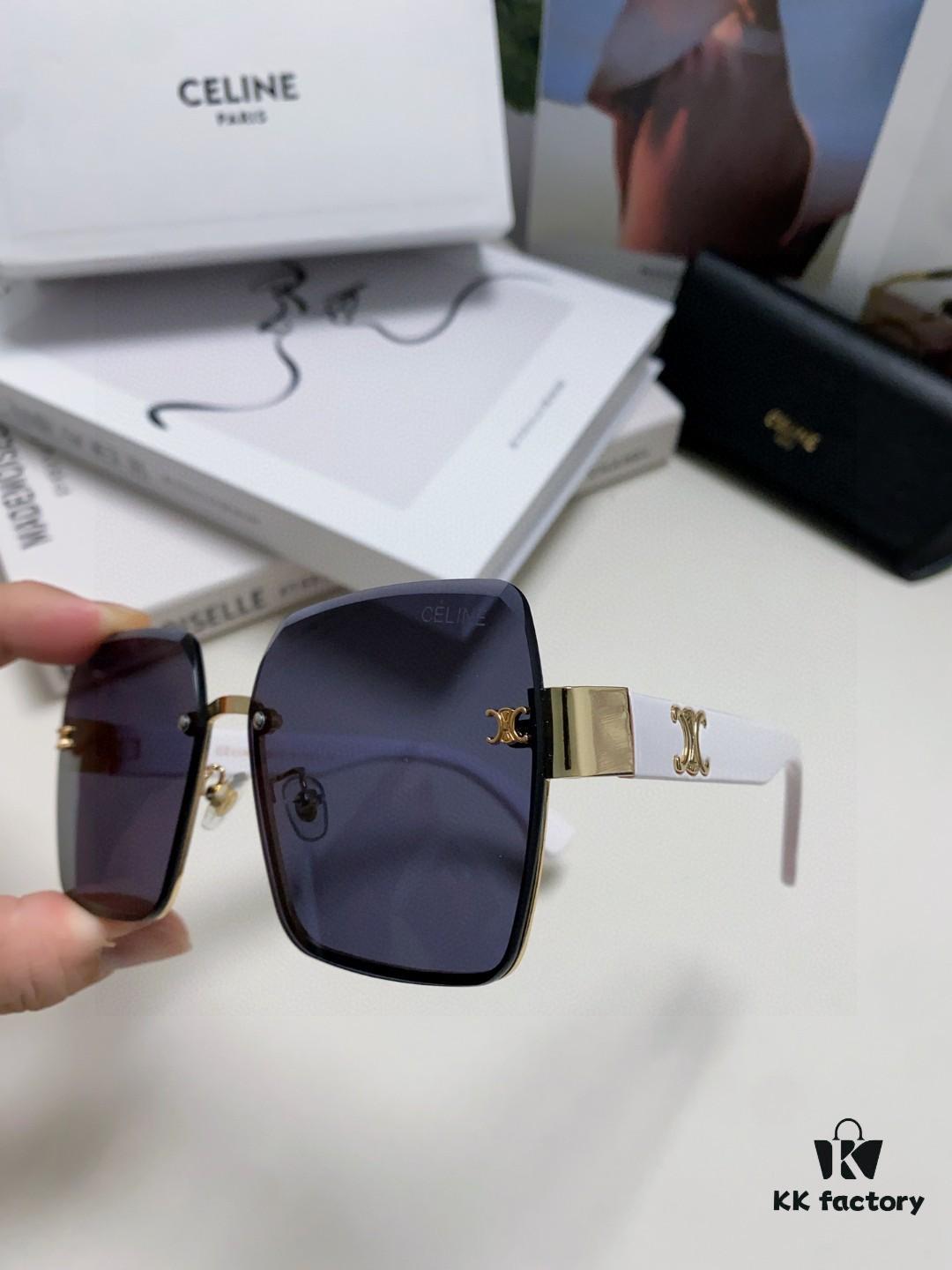 6931fa873a89a121ed54b6d4 Celine Official Website Latest Top-Quality Edge-Cut Retro Unframed Sunglasses for Women, Stylish UV-Protective Square Slimming Unisex Sunglasses with Premium Feel