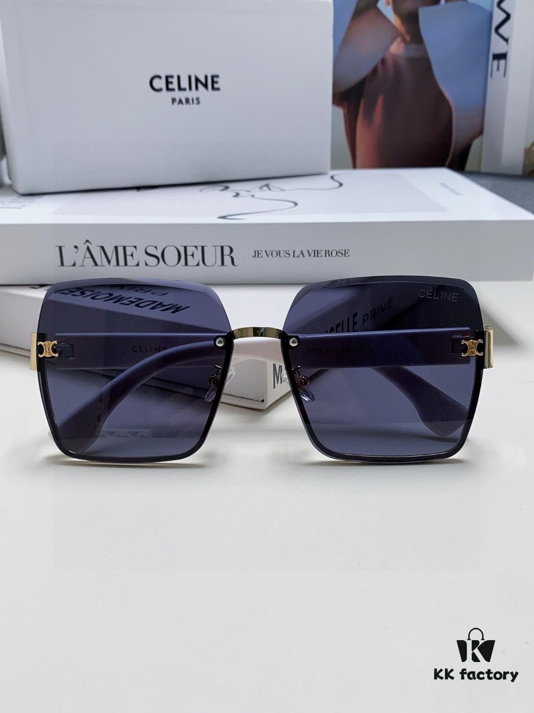 6931fa873a89a121ed54b6d5 Celine Official Website Latest Top-Quality Edge-Cut Retro Unframed Sunglasses for Women, Stylish UV-Protective Square Slimming Unisex Sunglasses with Premium Feel