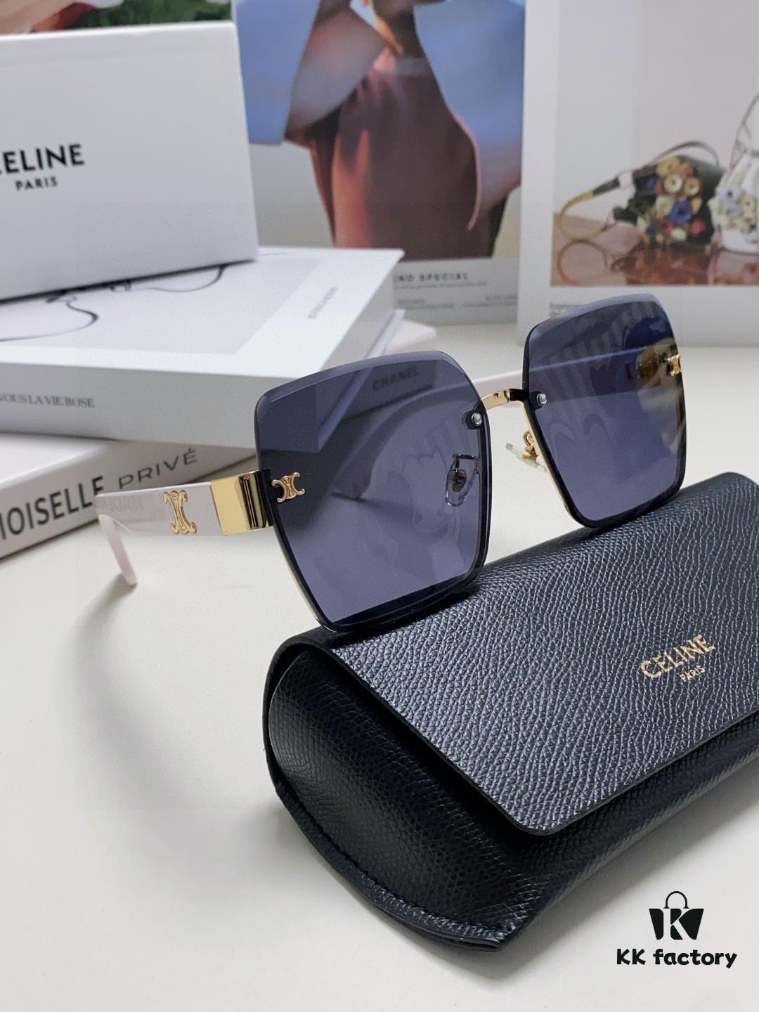 6931fa873a89a121ed54b6d6 Celine Official Website Latest Top-Quality Edge-Cut Retro Unframed Sunglasses for Women, Stylish UV-Protective Square Slimming Unisex Sunglasses with Premium Feel