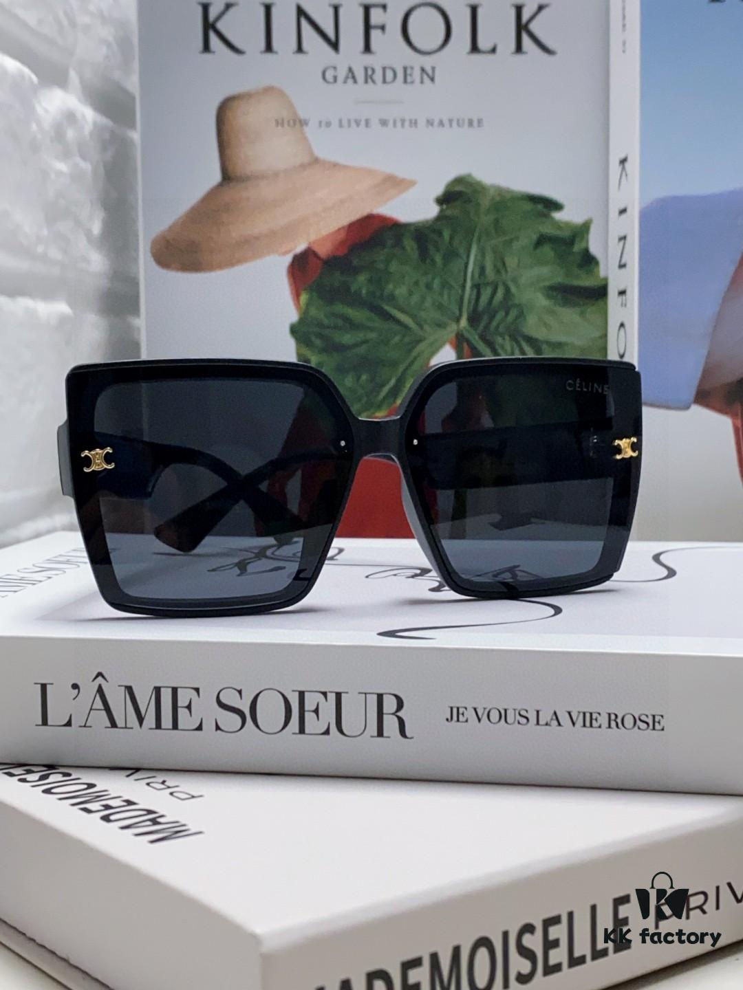 6931fa873a89a121ed54b6da Celine 2025 New Korean-Style Oversized Round-Face UV-Protective Sunglasses for Women, Stylish and High-End Sun Protection Eyewear