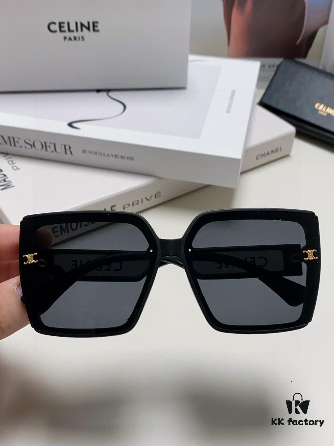 6931fa873a89a121ed54b6dc Celine 2025 New Korean-Style Oversized Round-Face UV-Protective Sunglasses for Women, Stylish and High-End Sun Protection Eyewear