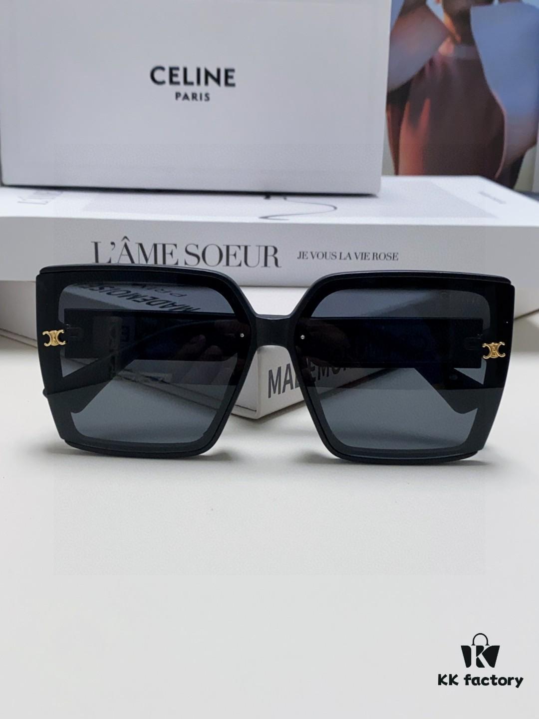 6931fa883a89a121ed54b6df Celine 2025 New Korean-Style Oversized Round-Face UV-Protective Sunglasses for Women, Stylish and High-End Sun Protection Eyewear