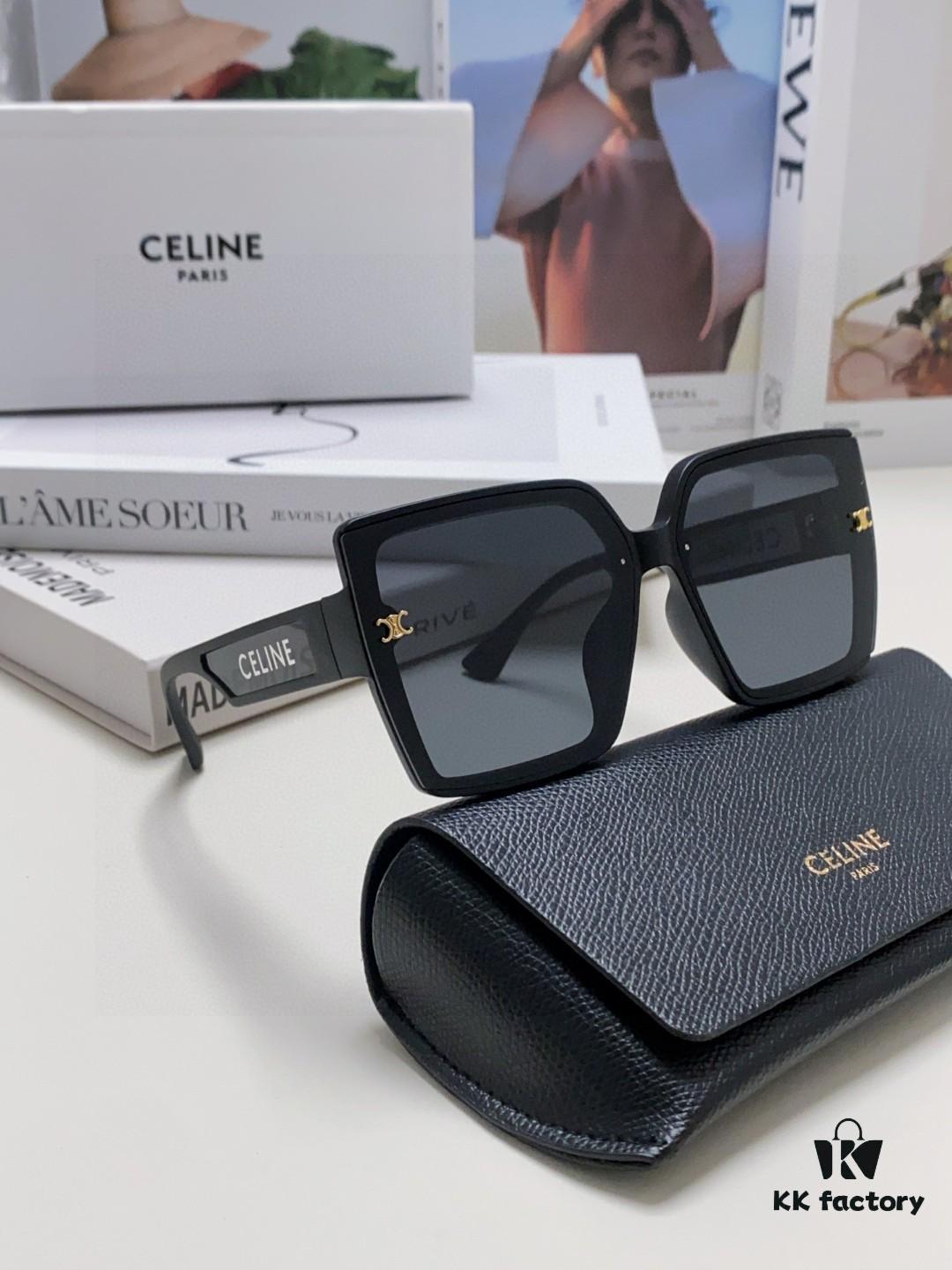 6931fa883a89a121ed54b6e0 Celine 2025 New Korean-Style Oversized Round-Face UV-Protective Sunglasses for Women, Stylish and High-End Sun Protection Eyewear