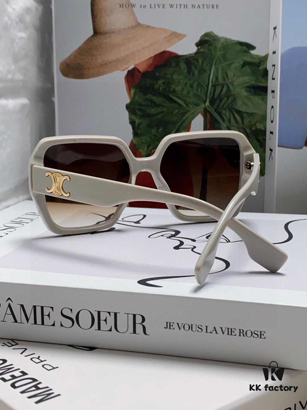 6931fa8e3a89a121ed54b73c Celine 2025 New Arrival European and American Style Oversized Square Aviator Sunglasses for Women, UV Protection Sun Glasses for Large Faces, Fashion Outdoor Shades