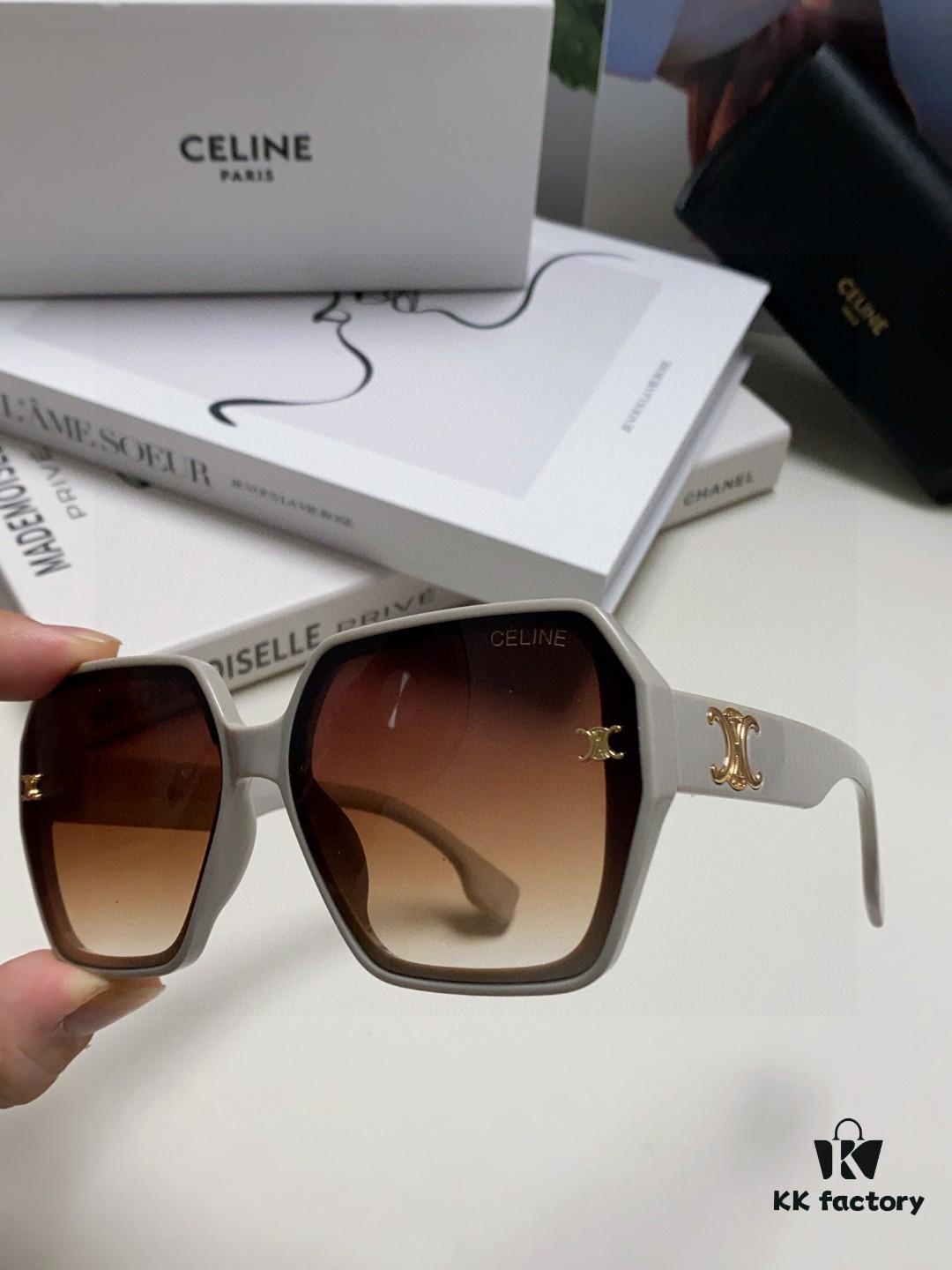 6931fa8f3a89a121ed54b73f Celine 2025 New Arrival European and American Style Oversized Square Aviator Sunglasses for Women, UV Protection Sun Glasses for Large Faces, Fashion Outdoor Shades