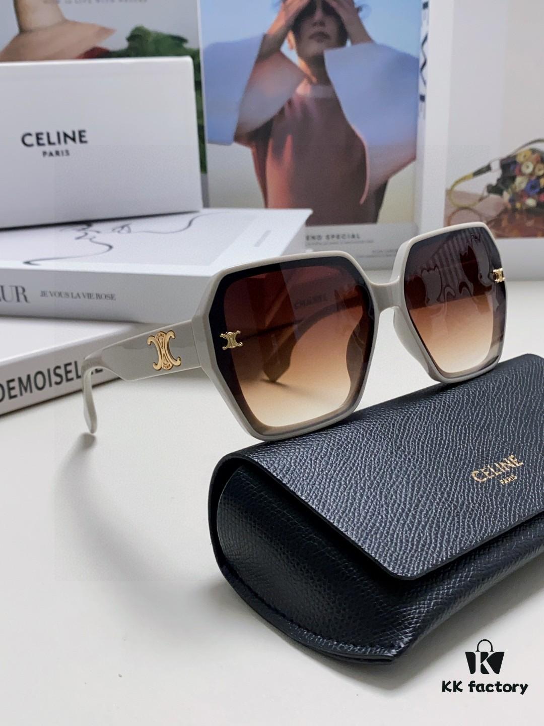 6931fa8f3a89a121ed54b741 Celine 2025 New Arrival European and American Style Oversized Square Aviator Sunglasses for Women, UV Protection Sun Glasses for Large Faces, Fashion Outdoor Shades
