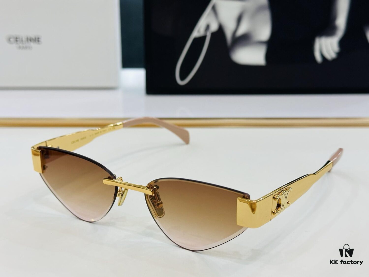 6931fa903a89a121ed54b758 CELINE CL42122U Size 56-17-142, Popular Unisex Style with Excellent Shine and Premium Texture, XL Craftsmanship