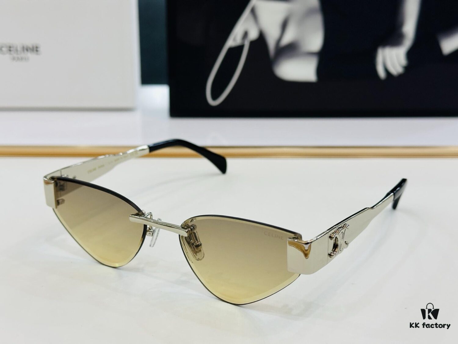 6931fa913a89a121ed54b75b CELINE CL42122U Size 56-17-142, Popular Unisex Style with Excellent Shine and Premium Texture, XL Craftsmanship