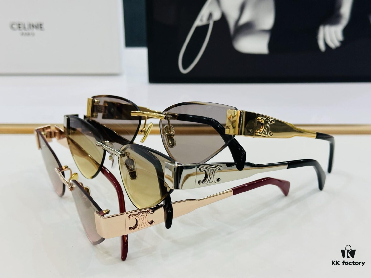6931fa913a89a121ed54b75d CELINE CL42122U Size 56-17-142, Popular Unisex Style with Excellent Shine and Premium Texture, XL Craftsmanship