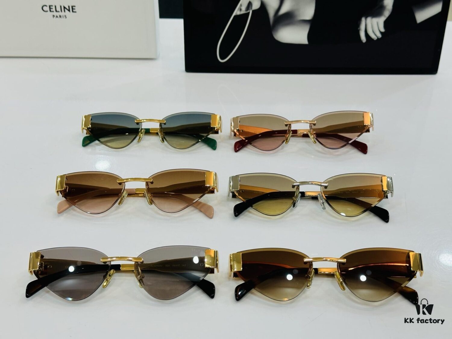 6931fa913a89a121ed54b75f CELINE CL42122U Size 56-17-142, Popular Unisex Style with Excellent Shine and Premium Texture, XL Craftsmanship