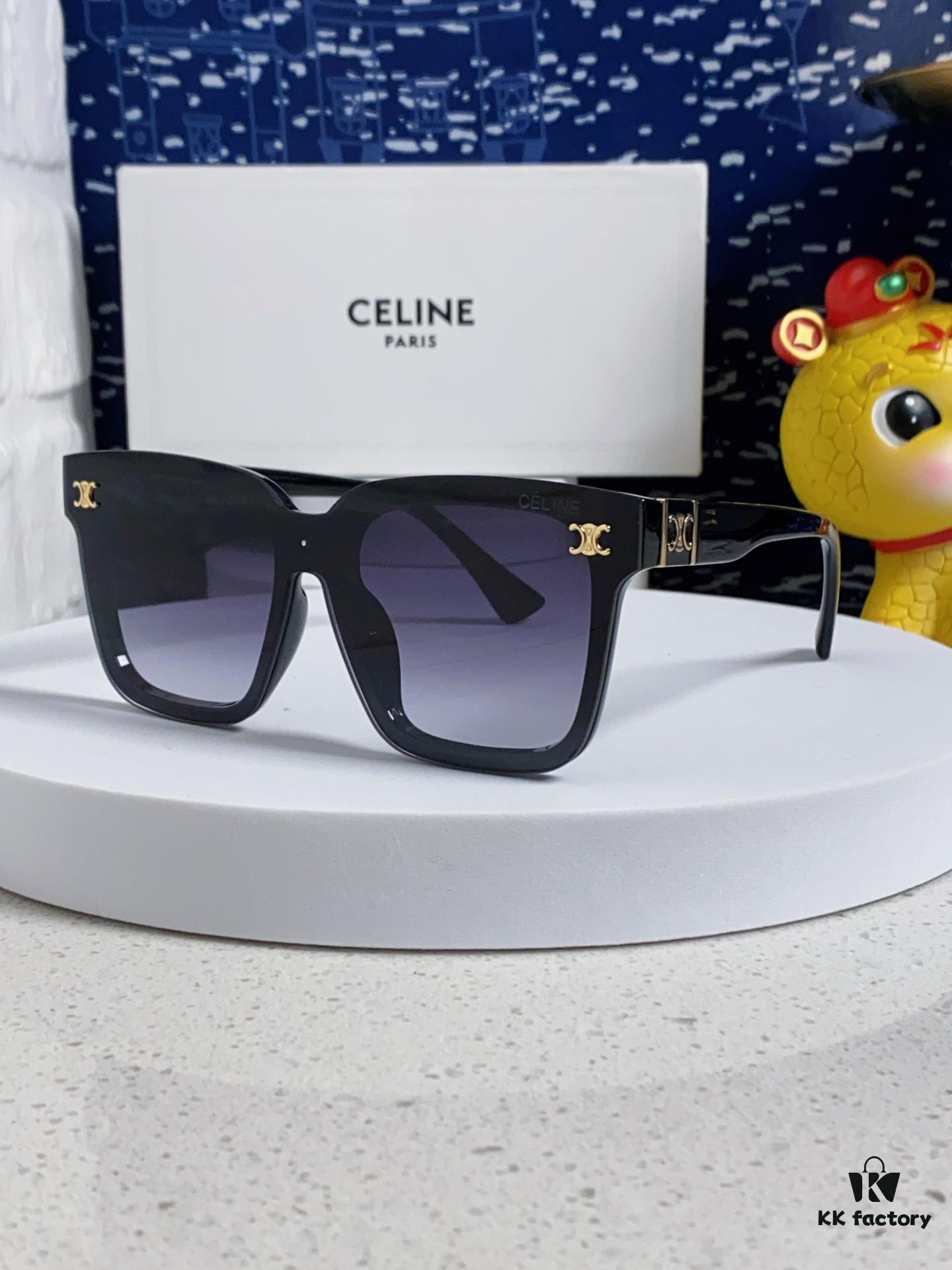 6931fa933a89a121ed54b77e Celine 2025 New Square Sunglasses for Women, Stylish Oversized Frame, Slimming Effect for Round Faces, Polarized UV Protection Beach Sun Glasses, Unisex Design