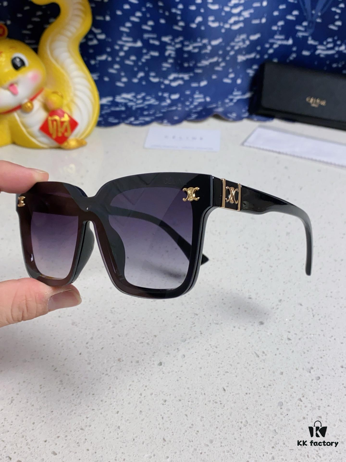 6931fa933a89a121ed54b783 Celine 2025 New Square Sunglasses for Women, Stylish Oversized Frame, Slimming Effect for Round Faces, Polarized UV Protection Beach Sun Glasses, Unisex Design