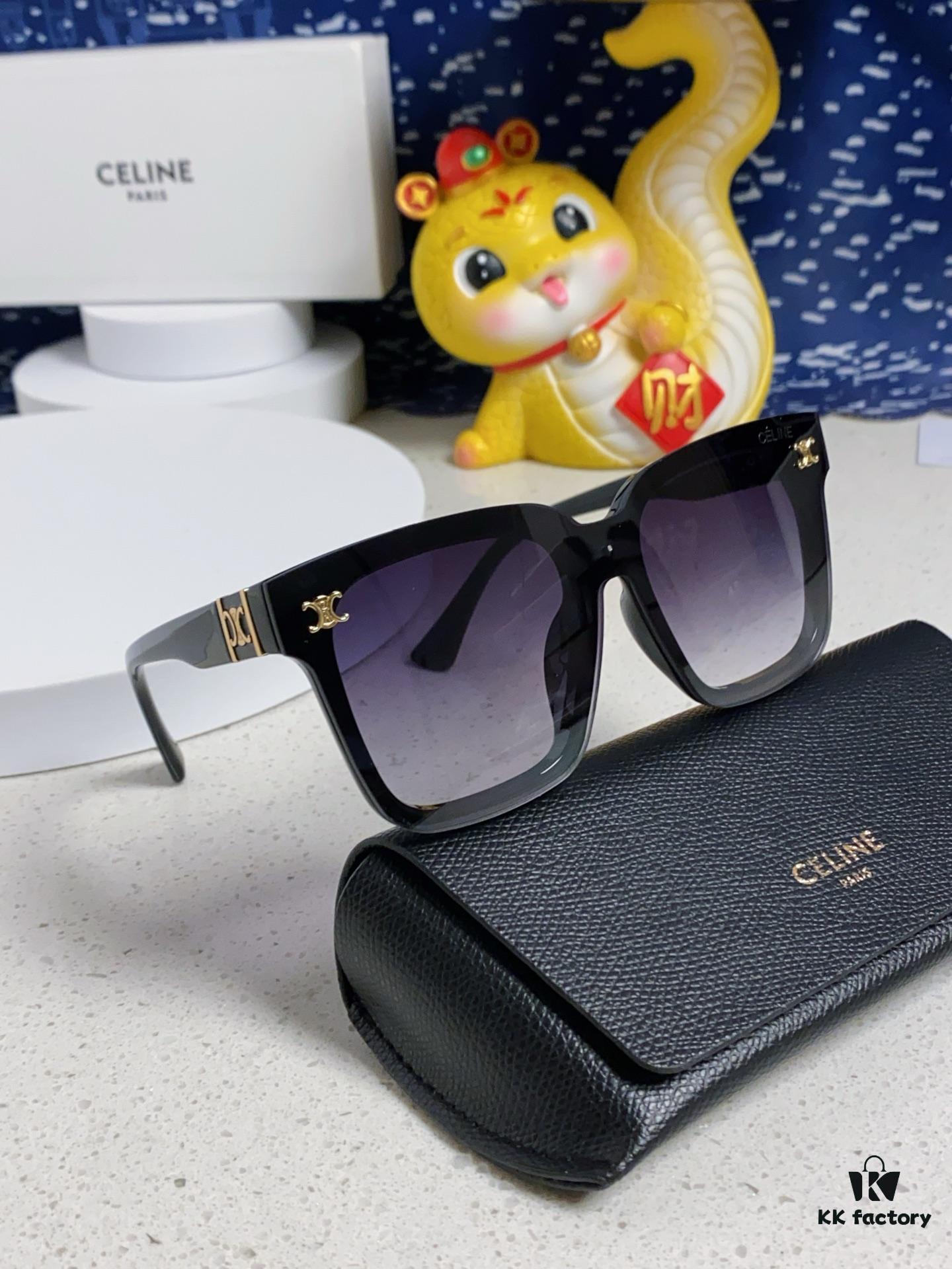 6931fa943a89a121ed54b787 Celine 2025 New Square Sunglasses for Women, Stylish Oversized Frame, Slimming Effect for Round Faces, Polarized UV Protection Beach Sun Glasses, Unisex Design