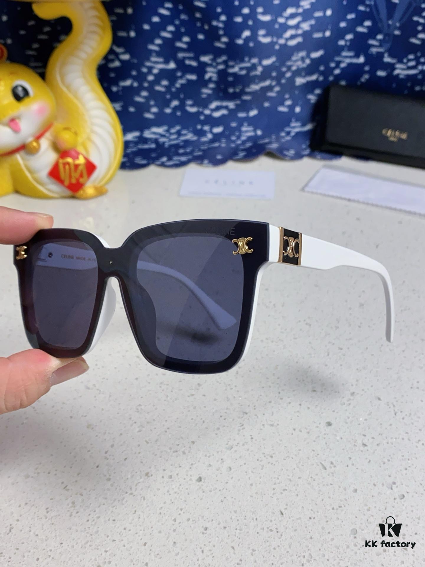 6931fa943a89a121ed54b78d Celine 2025 New Square Sunglasses for Women, Trendy Oversized Frames for Round Faces, Slimming Polarized UV Protection Sunglasses for Beach, Unisex Design