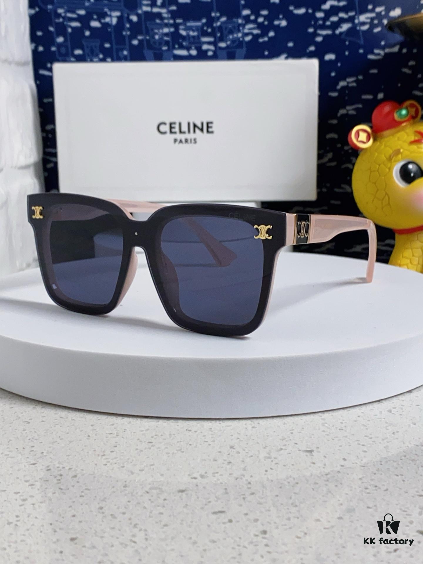 6931fa953a89a121ed54b791 Celine 2025 New Arrival Square Sunglasses for Women, Stylish Oversized Frame, Slimming Effect for Round Faces, Polarized UV Protection Beach Sun Glasses Unisex