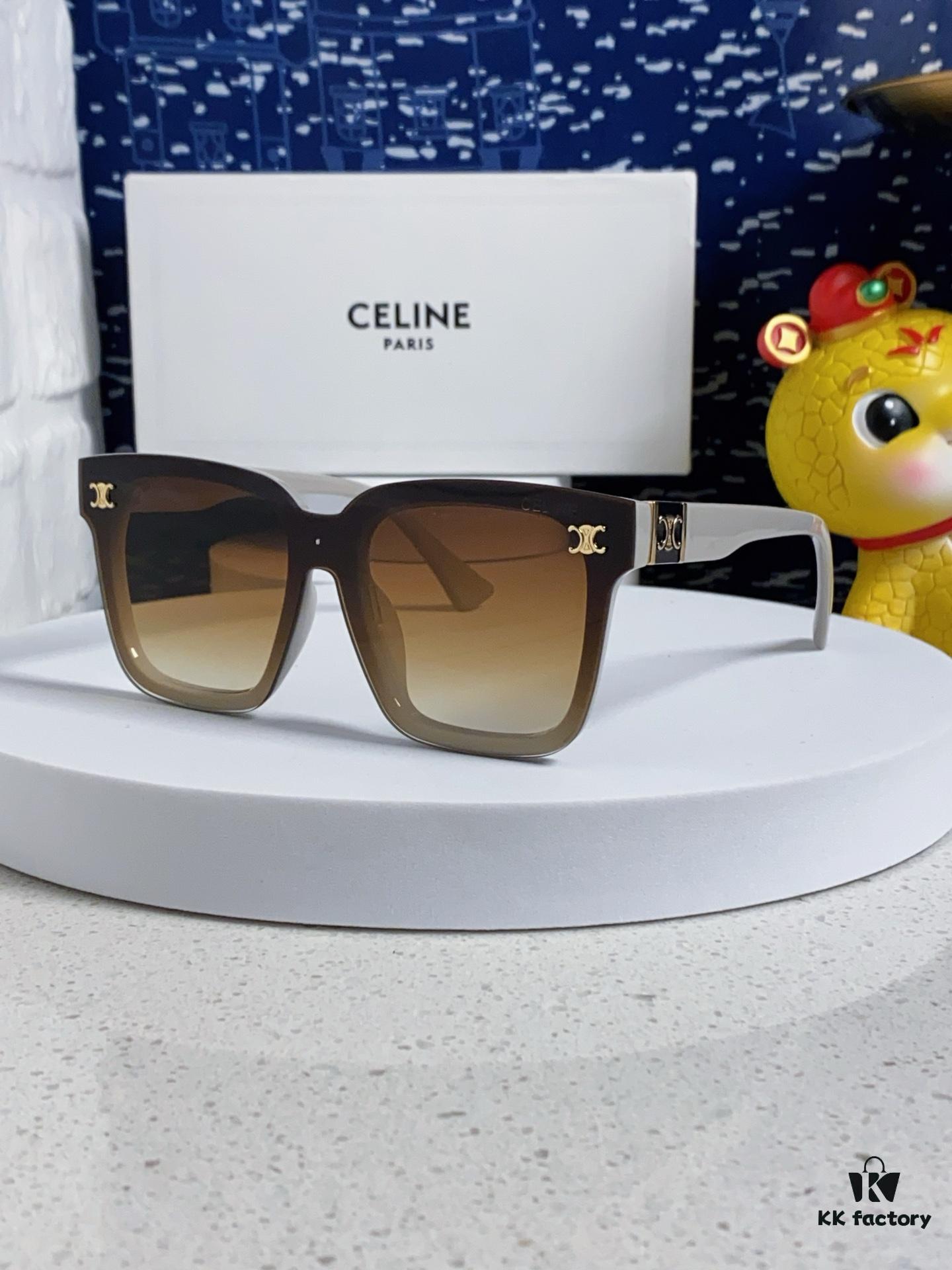 6931fa963a89a121ed54b79b Celine 2025 New Square Sunglasses for Women, Stylish Oversized Frame, Slimming Effect for Round Faces, Polarized UV Protection Beach Sun Glasses Unisex