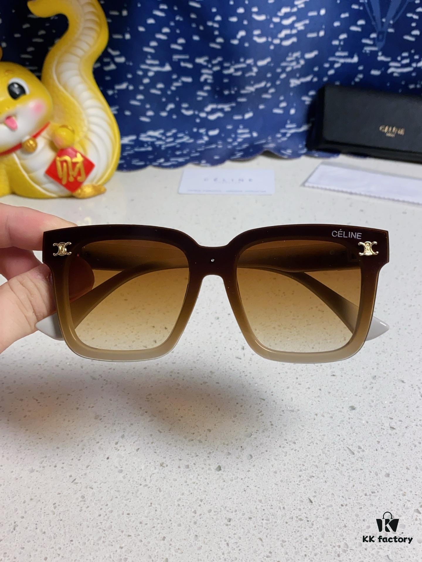 6931fa963a89a121ed54b79e Celine 2025 New Square Sunglasses for Women, Stylish Oversized Frame, Slimming Effect for Round Faces, Polarized UV Protection Beach Sun Glasses Unisex