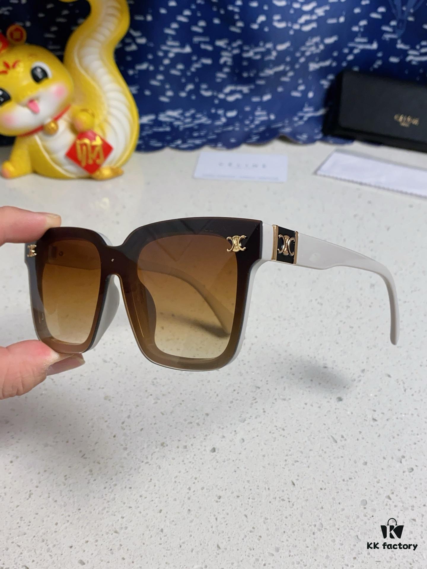 6931fa963a89a121ed54b7a0 Celine 2025 New Square Sunglasses for Women, Stylish Oversized Frame, Slimming Effect for Round Faces, Polarized UV Protection Beach Sun Glasses Unisex