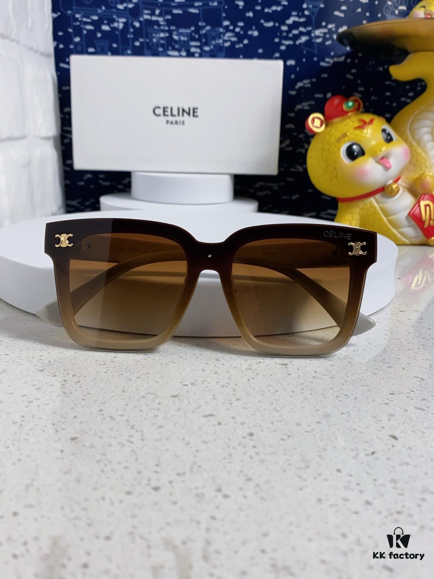 6931fa963a89a121ed54b7a3 Celine 2025 New Square Sunglasses for Women, Stylish Oversized Frame, Slimming Effect for Round Faces, Polarized UV Protection Beach Sun Glasses Unisex