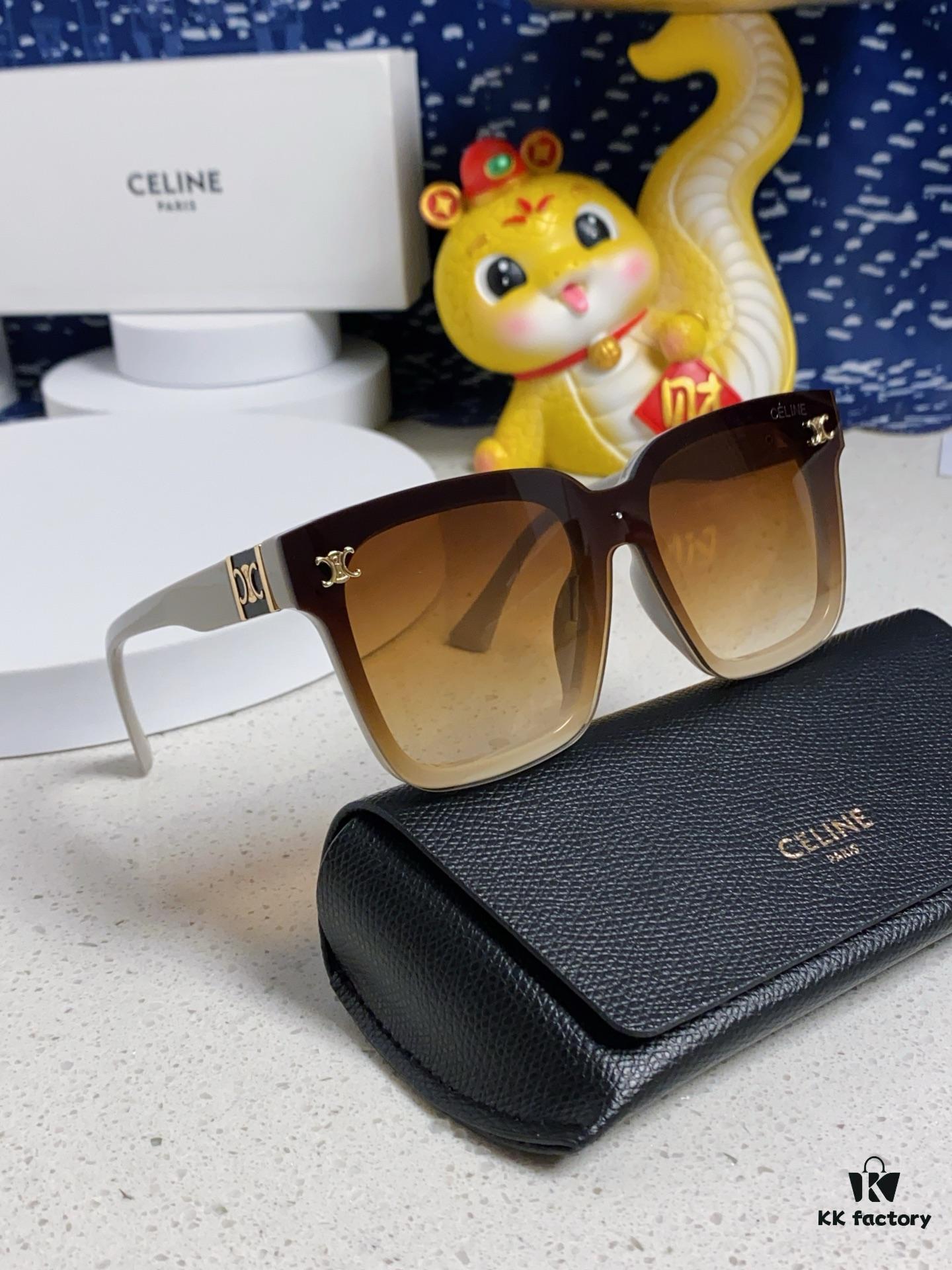 6931fa963a89a121ed54b7a4 Celine 2025 New Square Sunglasses for Women, Stylish Oversized Frame, Slimming Effect for Round Faces, Polarized UV Protection Beach Sun Glasses Unisex