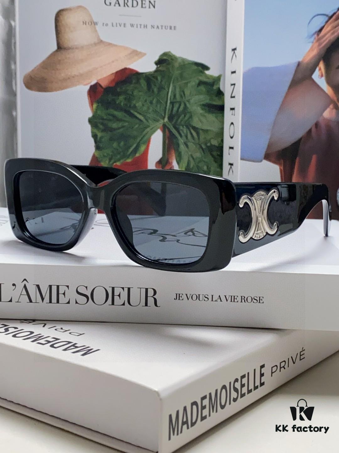 6931fa983a89a121ed54b7bc CELINE 2025 New Arrival Runway Official Same Style as Yang Mi, Versatile Oversized Square Arch Rectangular Sunglasses for Women