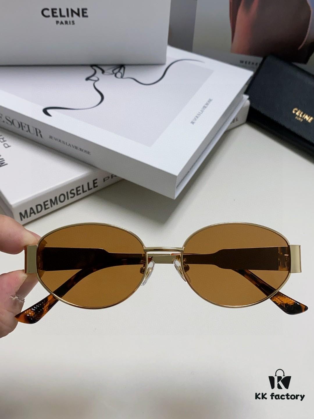 6931fa9c3a89a121ed54b7e9 Lisa's Same Style - Celine Retro Round Frame Sunglasses, 'Selin's Ultraman' Design, Iconic Arches Always Popular, Hard to Get