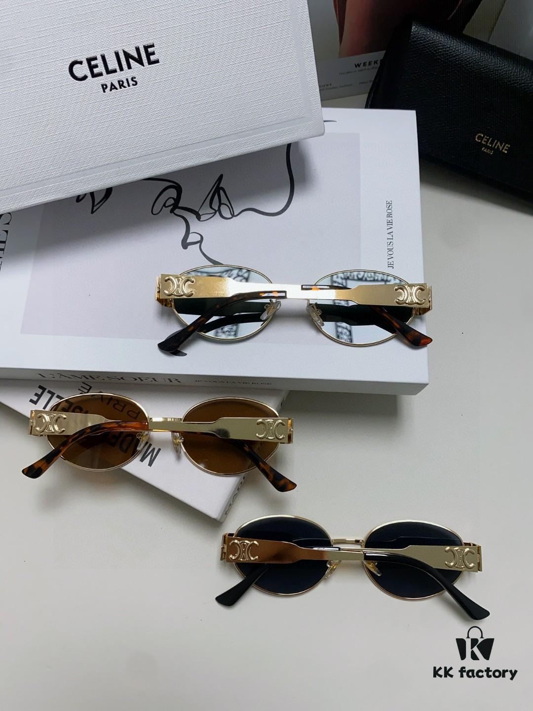 6931fa9d3a89a121ed54b7f8 Lisa's Same Celine Retro Round Frame Sunglasses, the 'Egg Superman' Style from Arc de Triomphe, Always Popular and Hard to Get