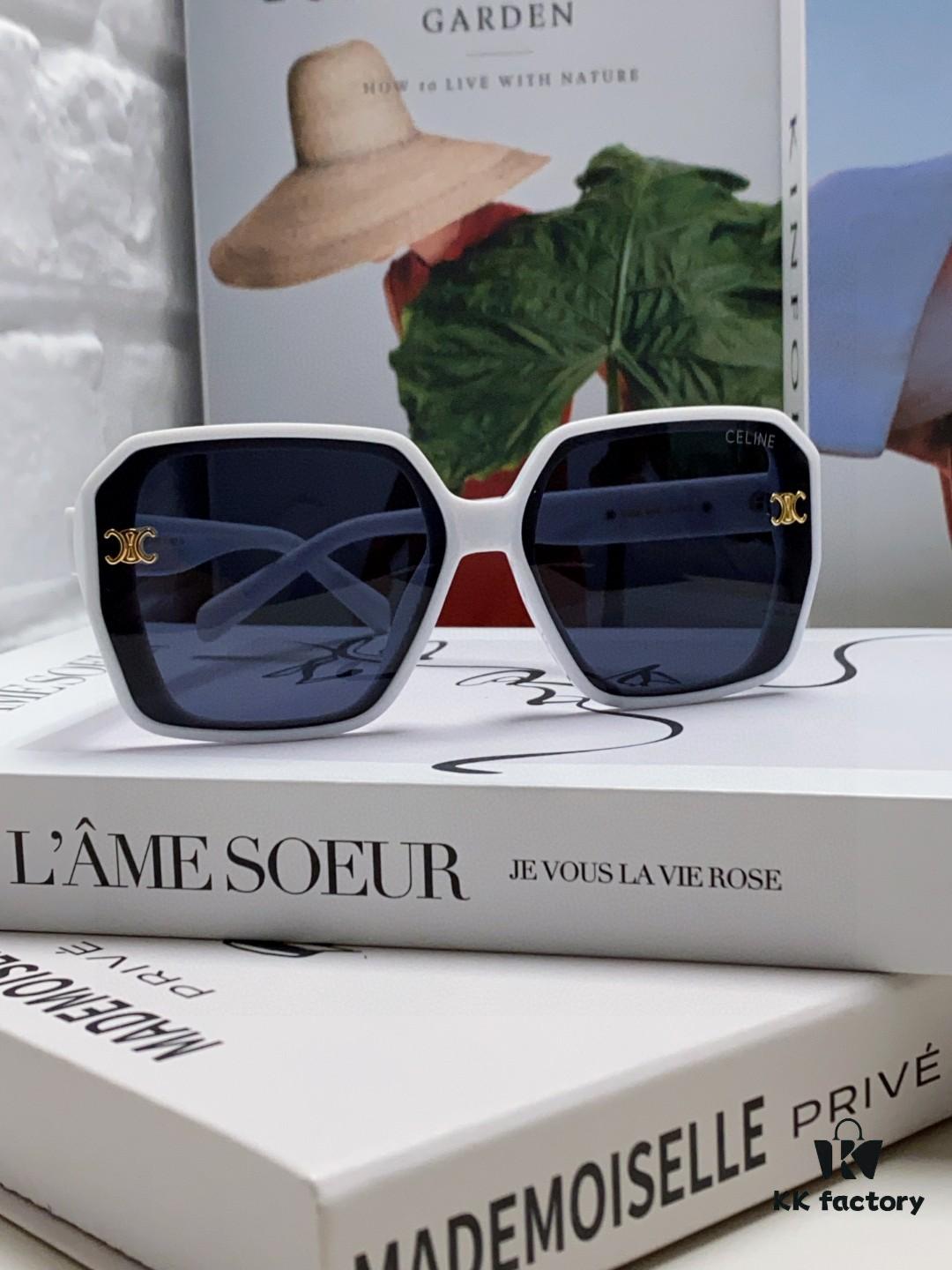 6931fa9e3a89a121ed54b807 CELINE Red Book Popular Metal-Decorated Logo Simple Frame Sunglasses