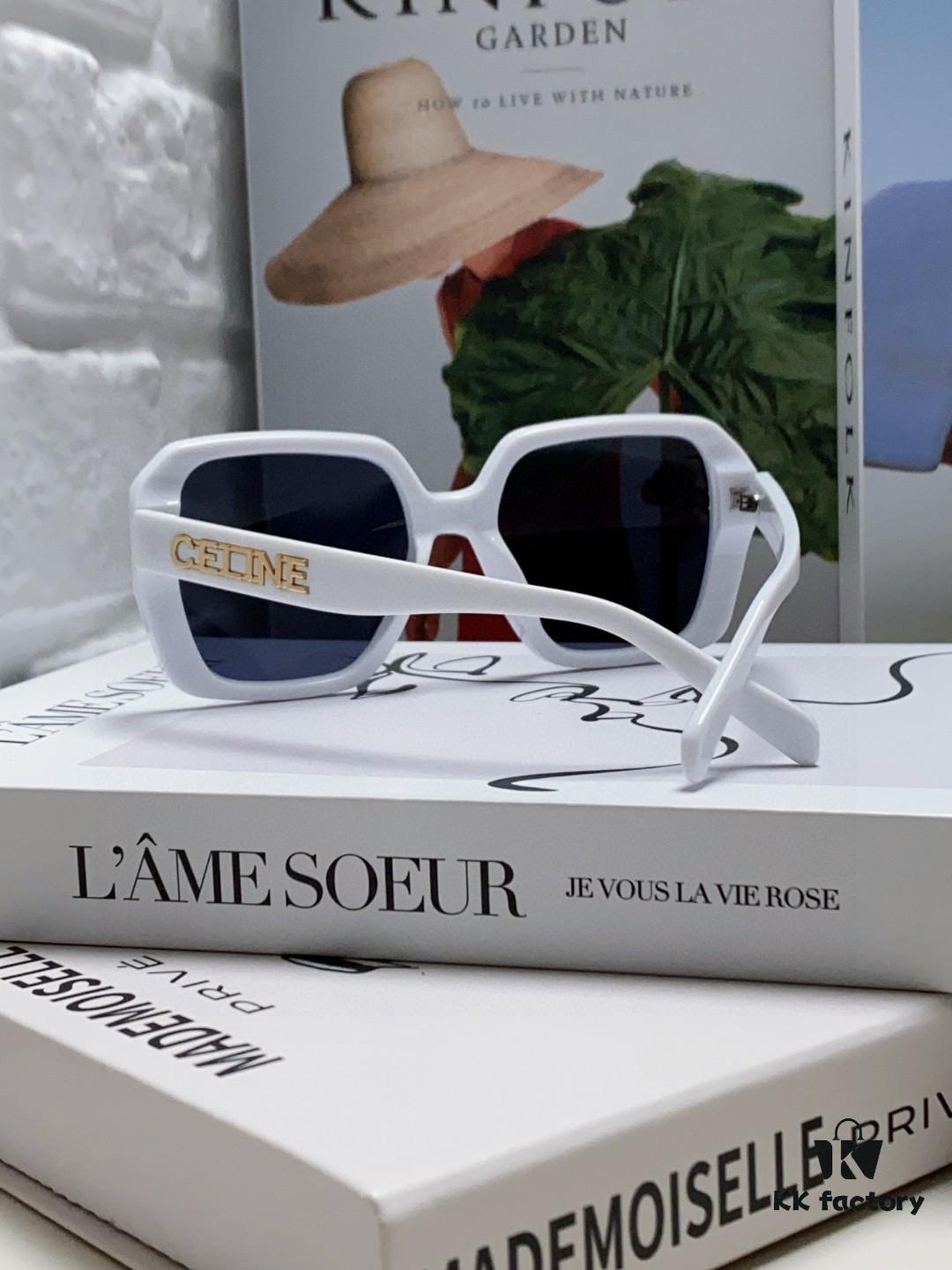 6931fa9e3a89a121ed54b808 CELINE Red Book Popular Metal-Decorated Logo Simple Frame Sunglasses