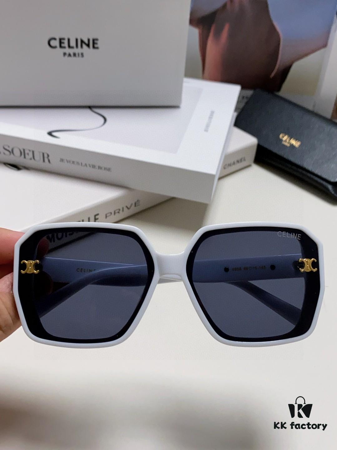 6931fa9e3a89a121ed54b809 CELINE Red Book Popular Metal-Decorated Logo Simple Frame Sunglasses