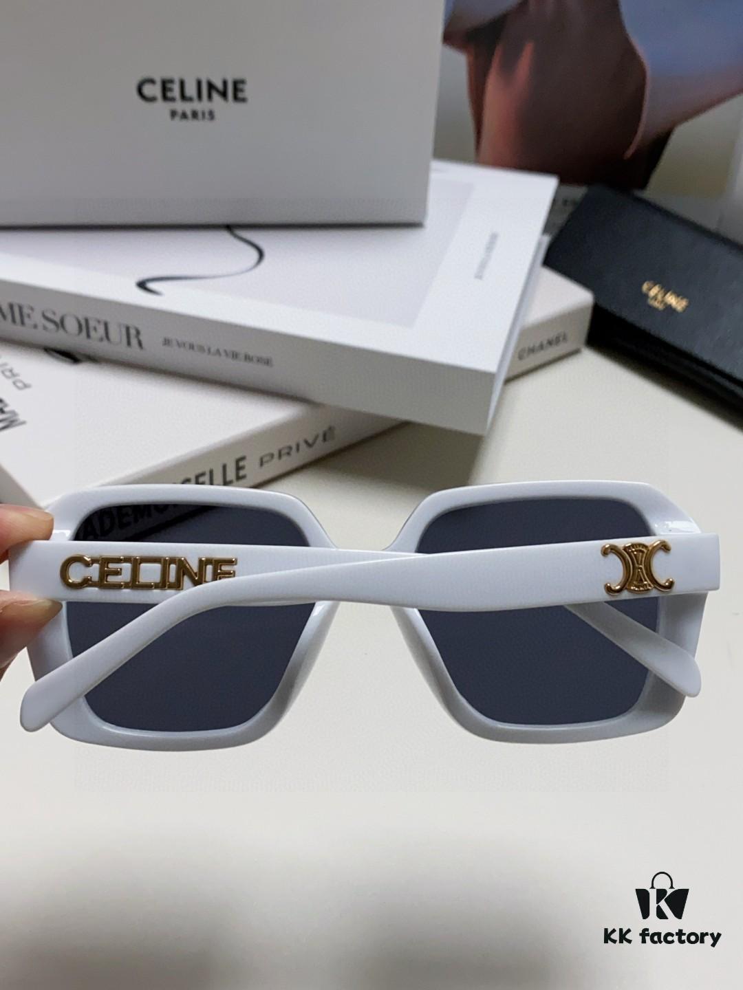 6931fa9e3a89a121ed54b80a CELINE Red Book Popular Metal-Decorated Logo Simple Frame Sunglasses
