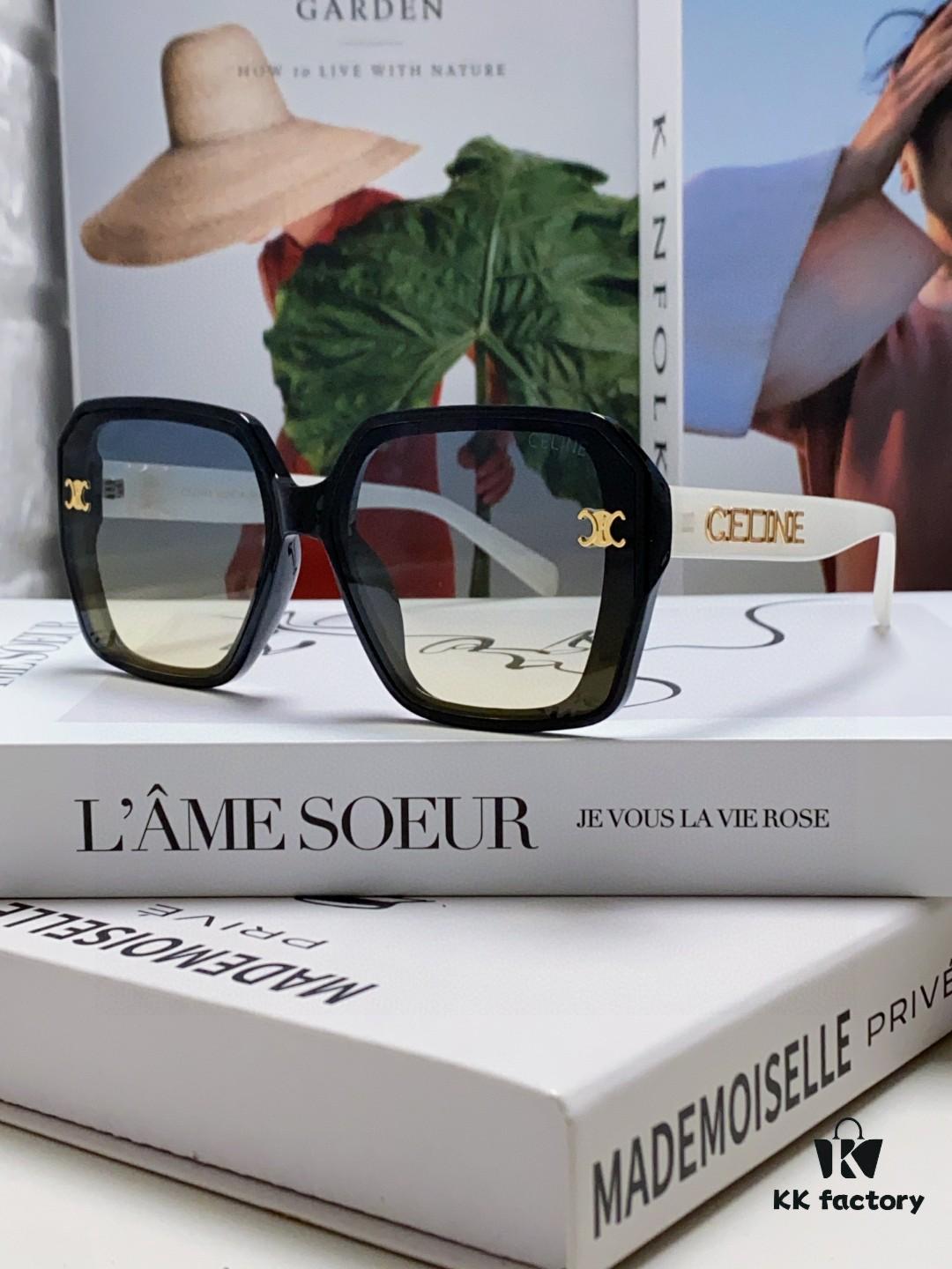6931fa9e3a89a121ed54b810 CELINE Red Book Popular Metal-Decorated Logo Simple Frame Sunglasses