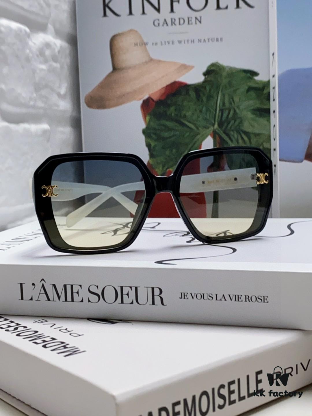 6931fa9e3a89a121ed54b811 CELINE Red Book Popular Metal-Decorated Logo Simple Frame Sunglasses