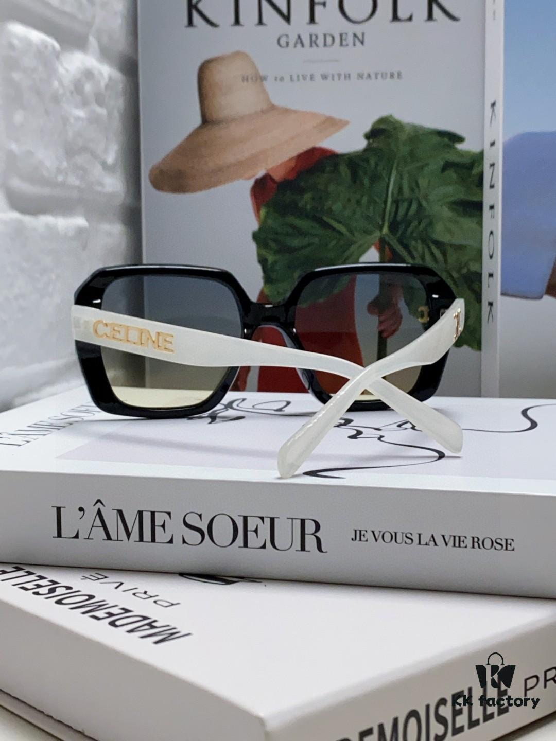 6931fa9f3a89a121ed54b812 CELINE Red Book Popular Metal-Decorated Logo Simple Frame Sunglasses