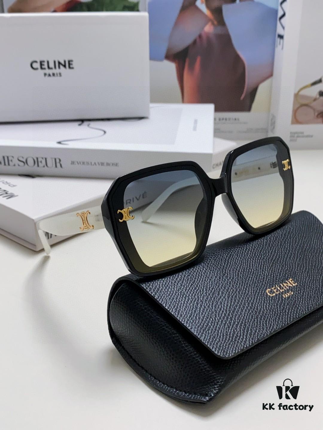 6931fa9f3a89a121ed54b817 CELINE Red Book Popular Metal-Decorated Logo Simple Frame Sunglasses