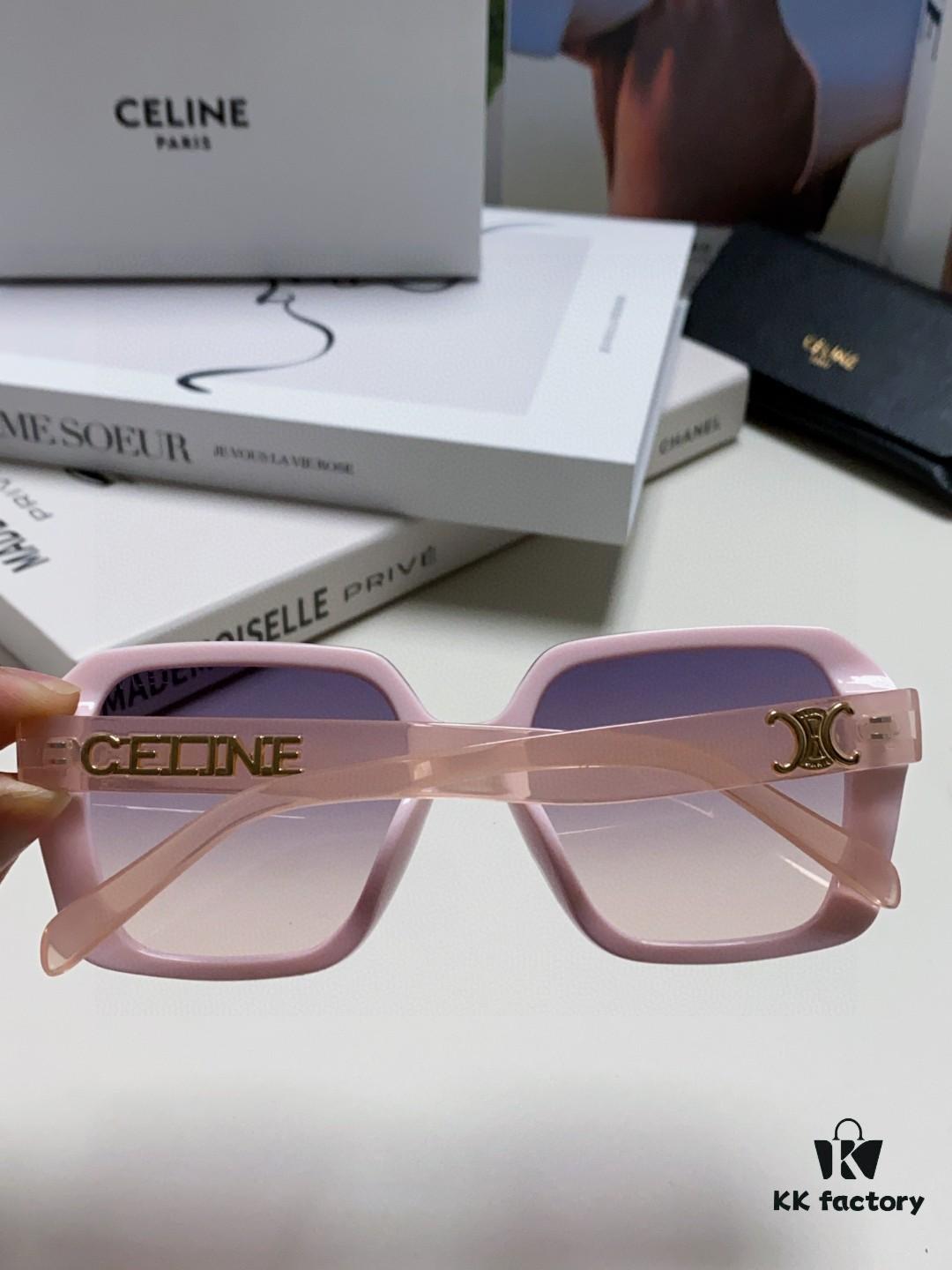 6931fa9f3a89a121ed54b81e CELINE Red Book Popular Metal Decorated Logo Simple Frame Stylish Sunglasses