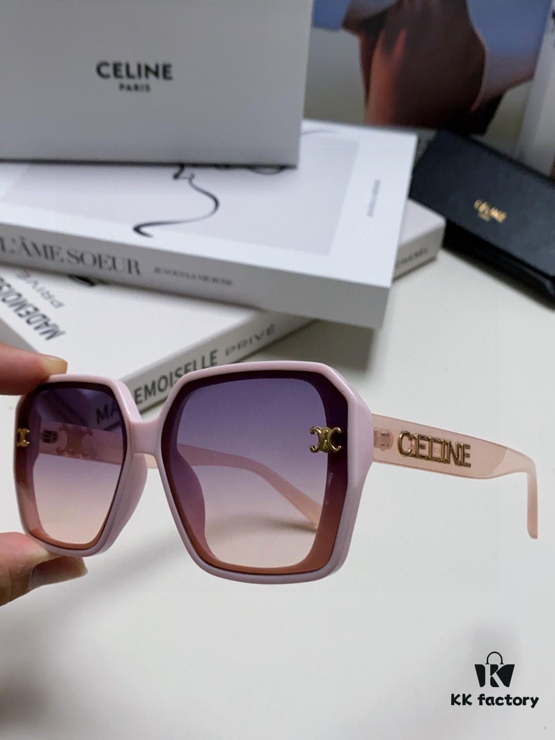 6931fa9f3a89a121ed54b81f CELINE Red Book Popular Metal Decorated Logo Simple Frame Stylish Sunglasses