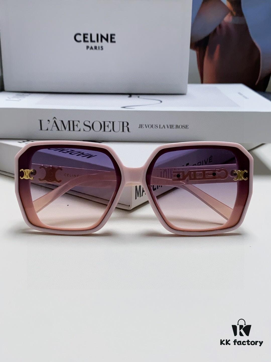 6931faa03a89a121ed54b820 CELINE Red Book Popular Metal Decorated Logo Simple Frame Stylish Sunglasses